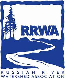 Russian River Watershed Association logo of trees and river