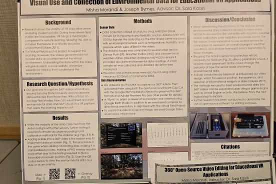 Visual Use and Collection of Envriornmental Data for Educational VR Applications