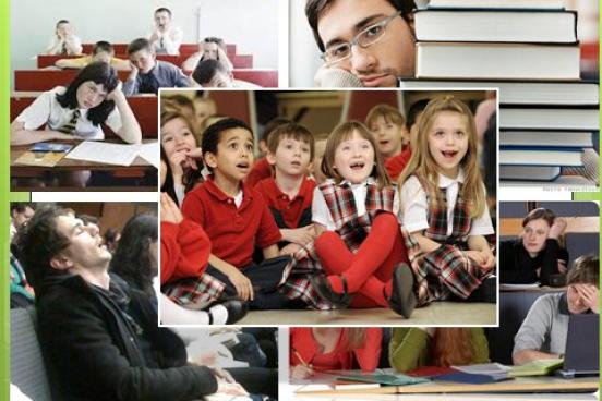Several images of disinterested people