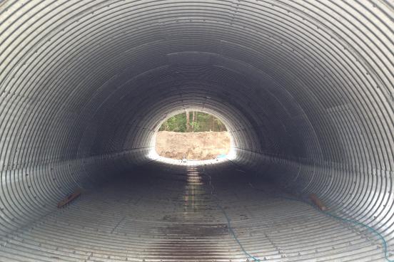 Look through a culvert