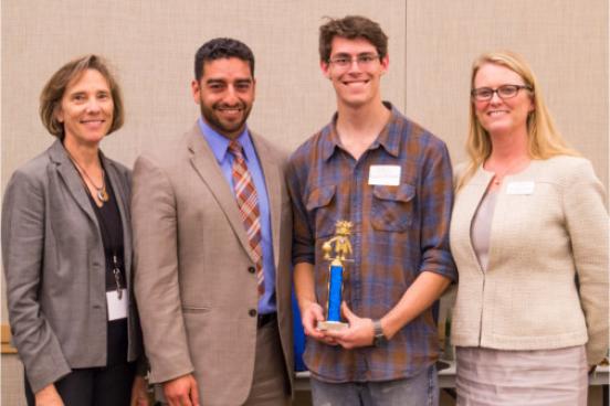 Student presented with an award