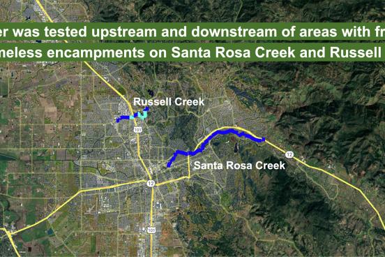 Map of Santa Rosa Creek