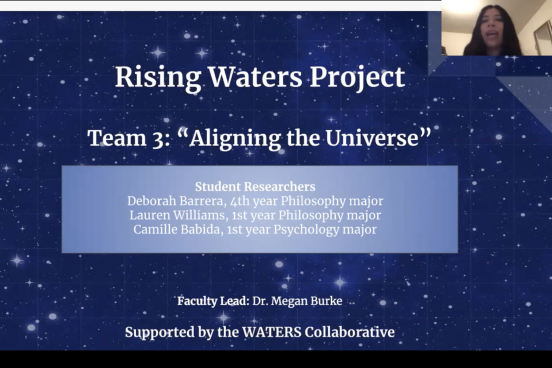 title slide dark blue with white writing and Zoom face