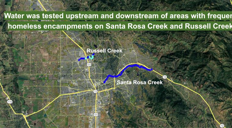 Map of Santa Rosa Creek