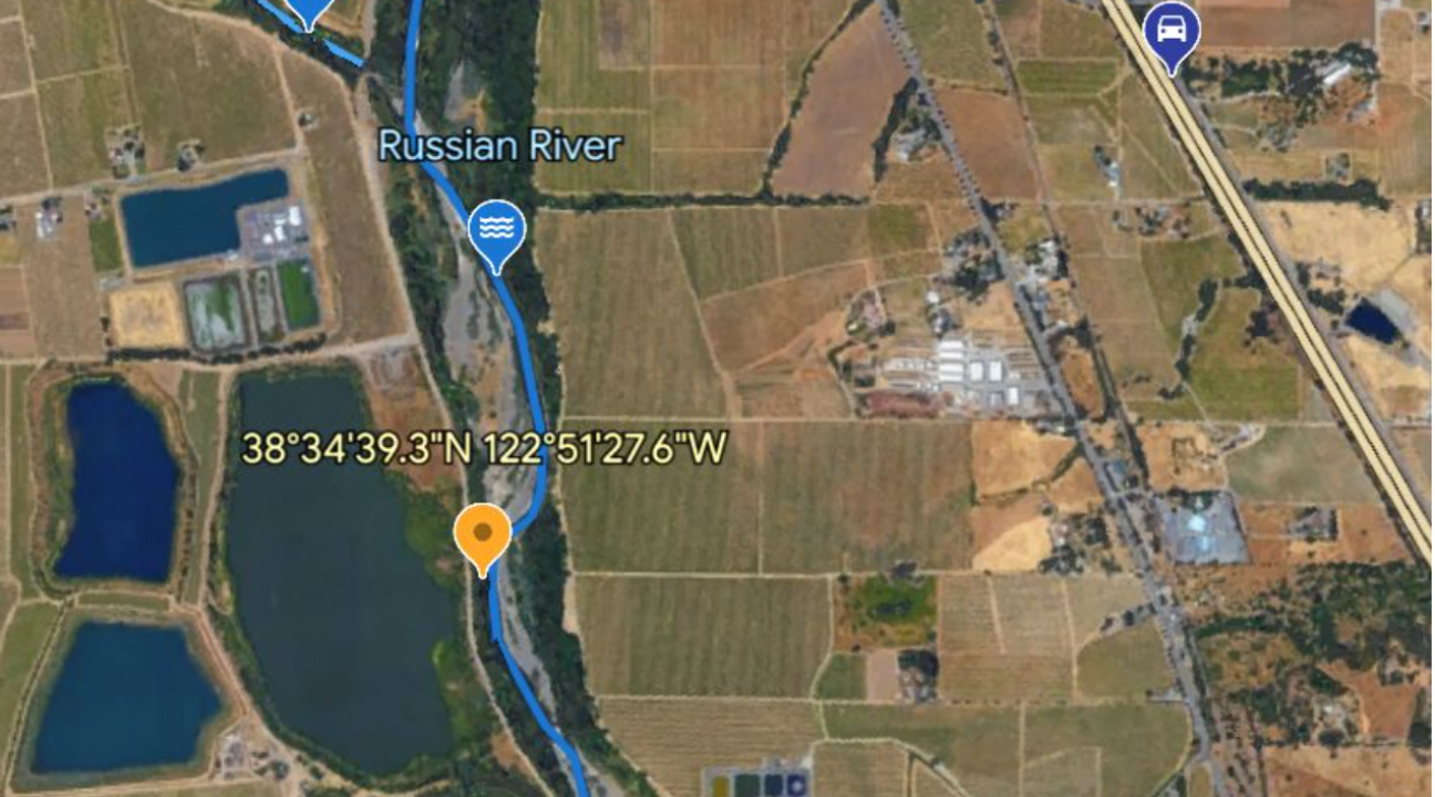 map of Russian River