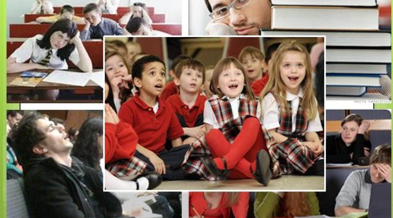 Several images of disinterested people
