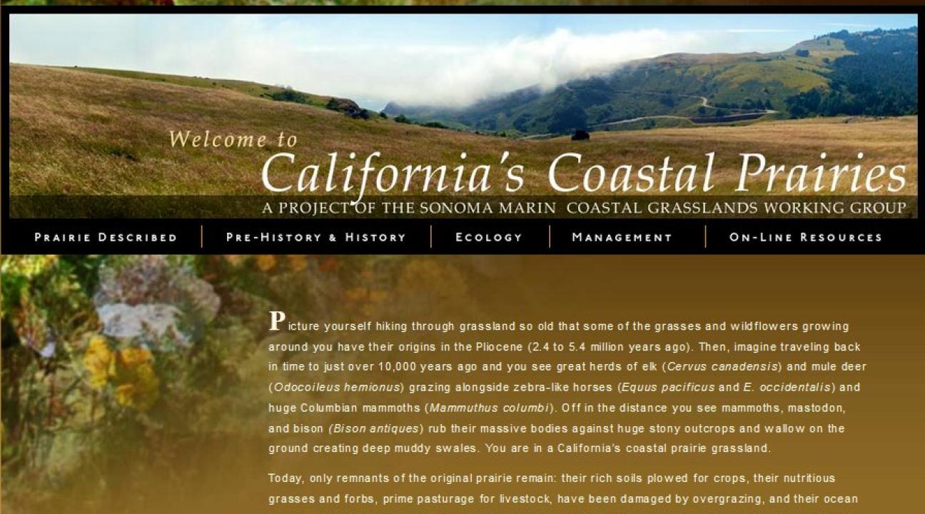 Coastal Prairie Website Homepage