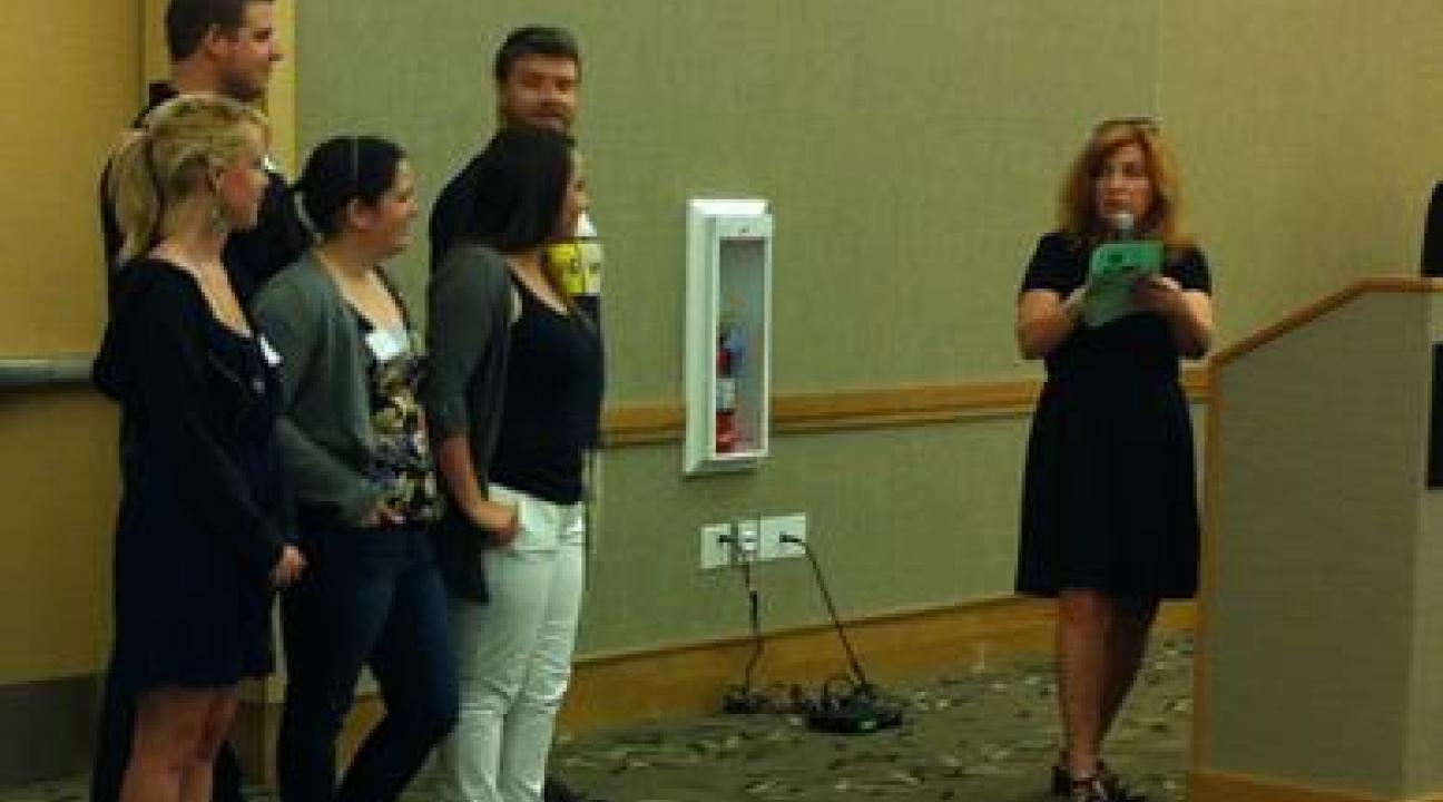 Students receiving an award