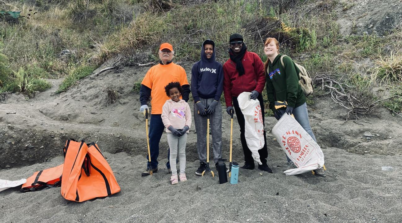 Dr. Atkinson & group on beach