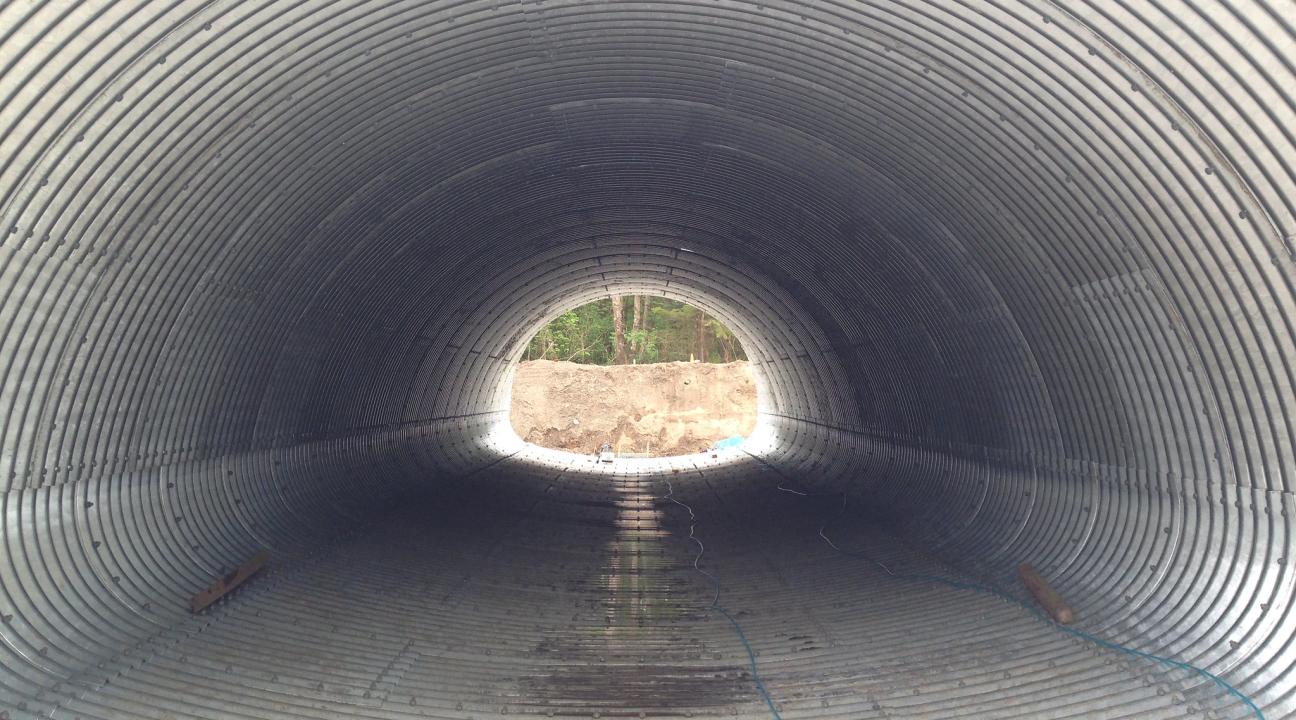 Look through a culvert