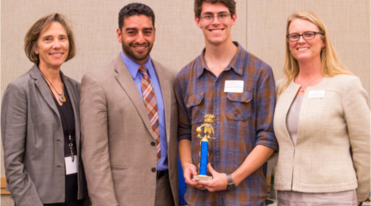 Student presented with an award
