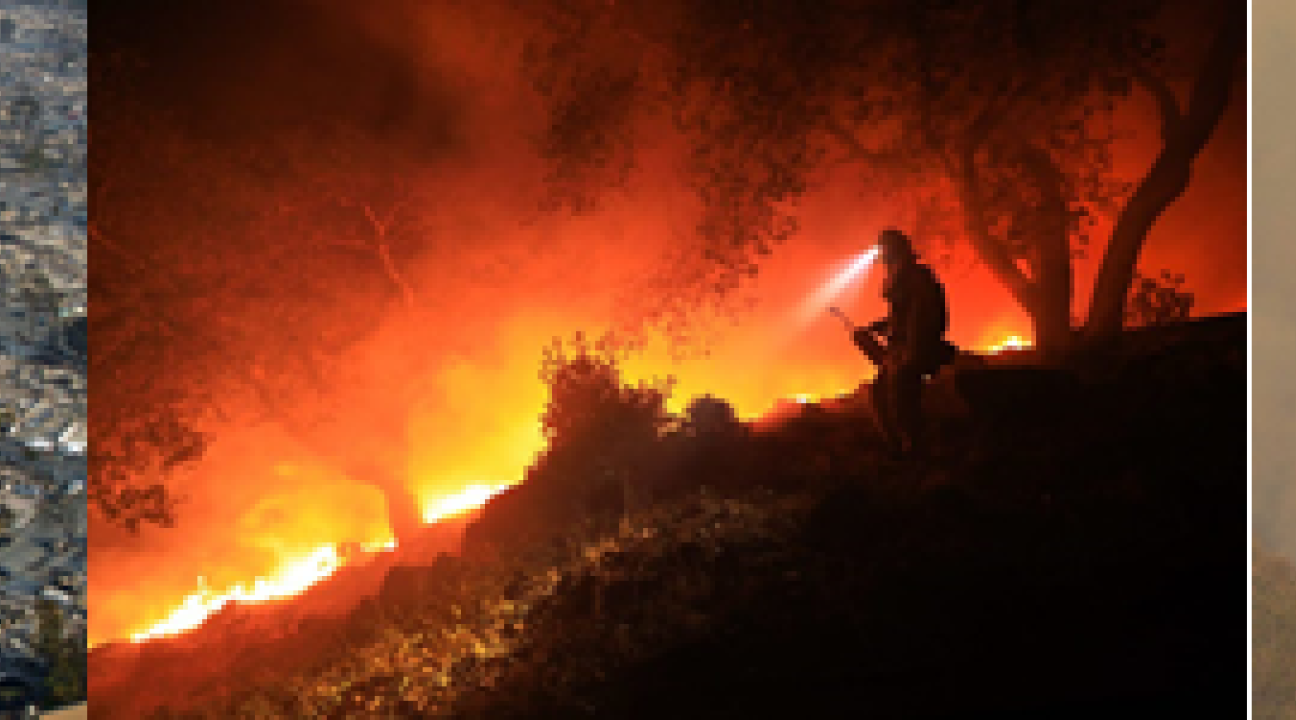 Fires in hills and effects of fire damage