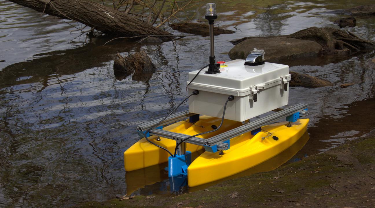 Research Boat on waterway