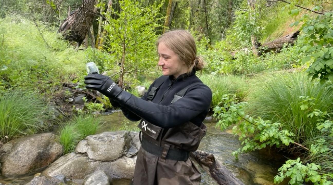Researcher using Go Pro