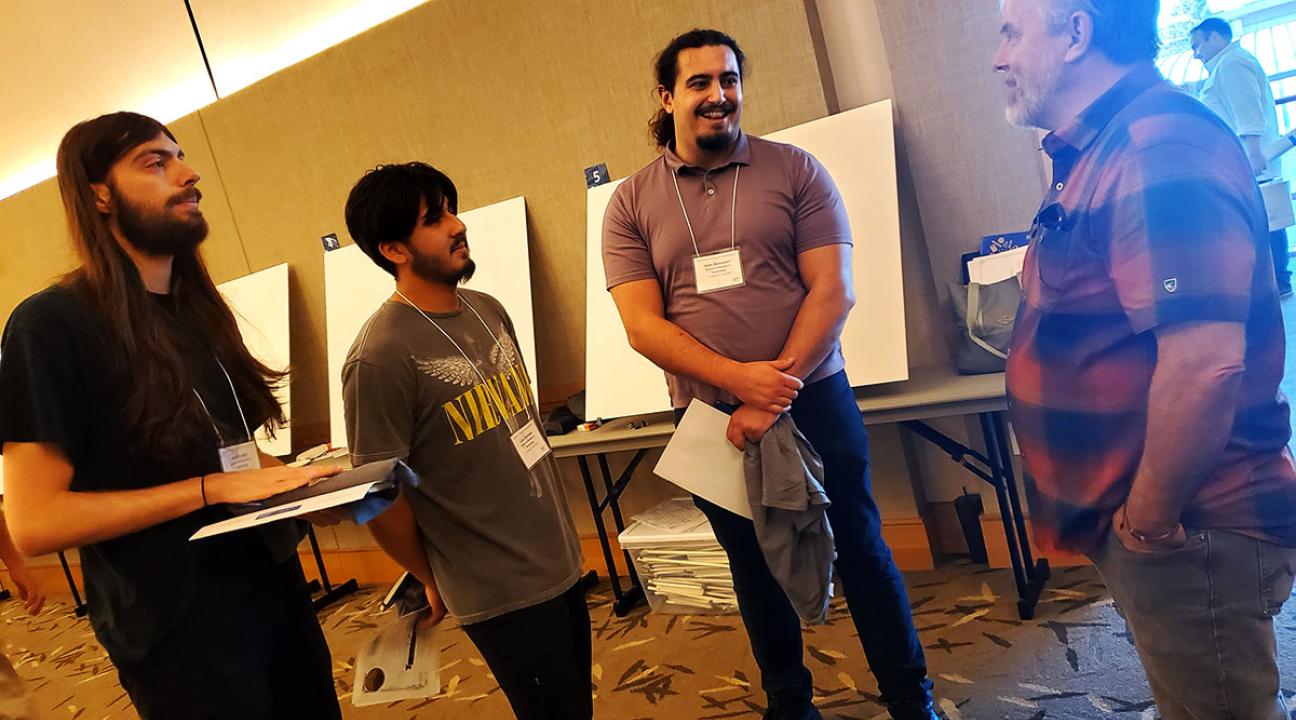 -winners chatting at 2024 SSU Research Symposium