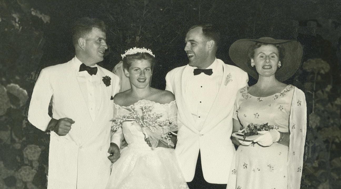 Fred and Jean Galbreath with Bob and Sue Johnson at Bob and Sue's Wedding