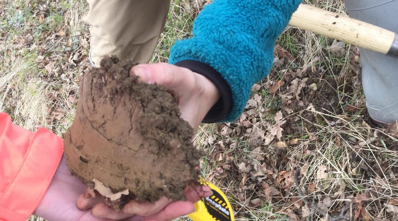 clod of soil from north slope