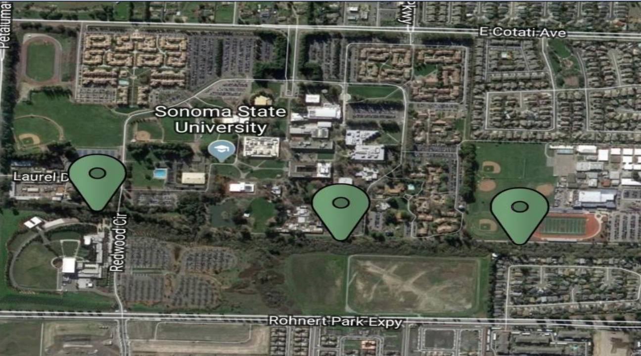 Satellite view of Copeland Creek