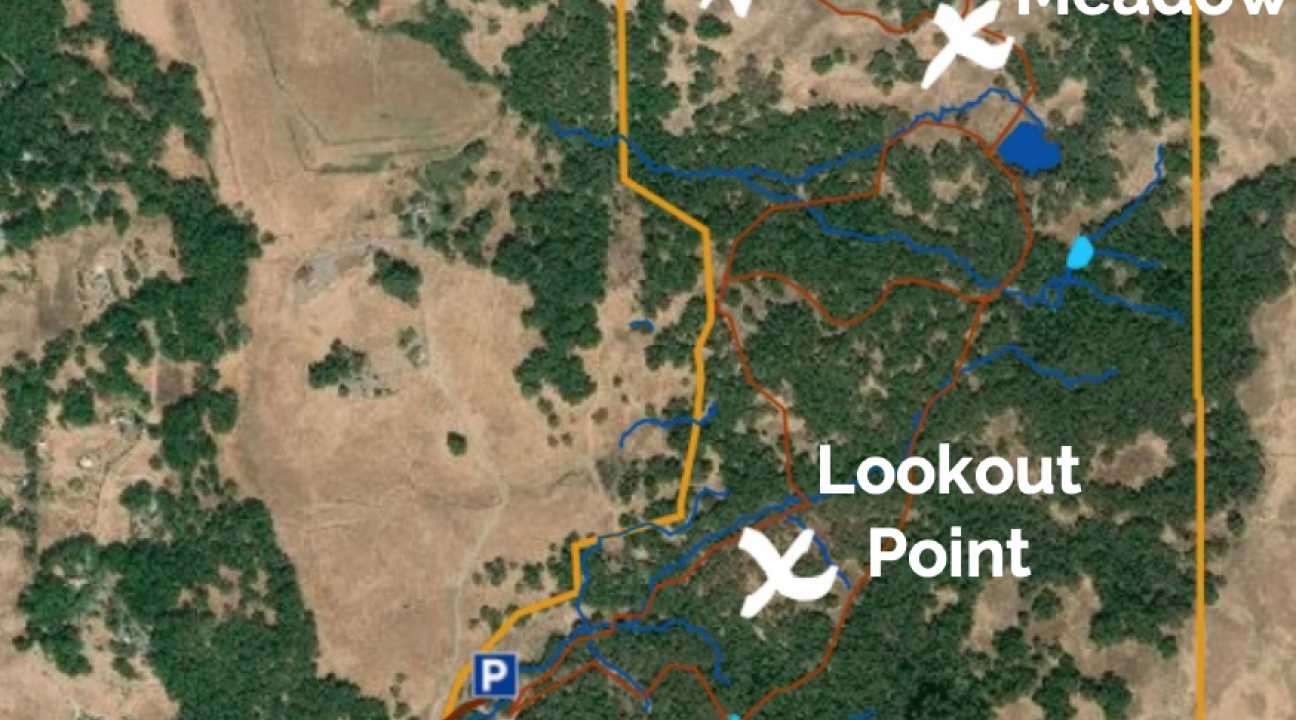 Map of Osborn Preserve with possible tower locations