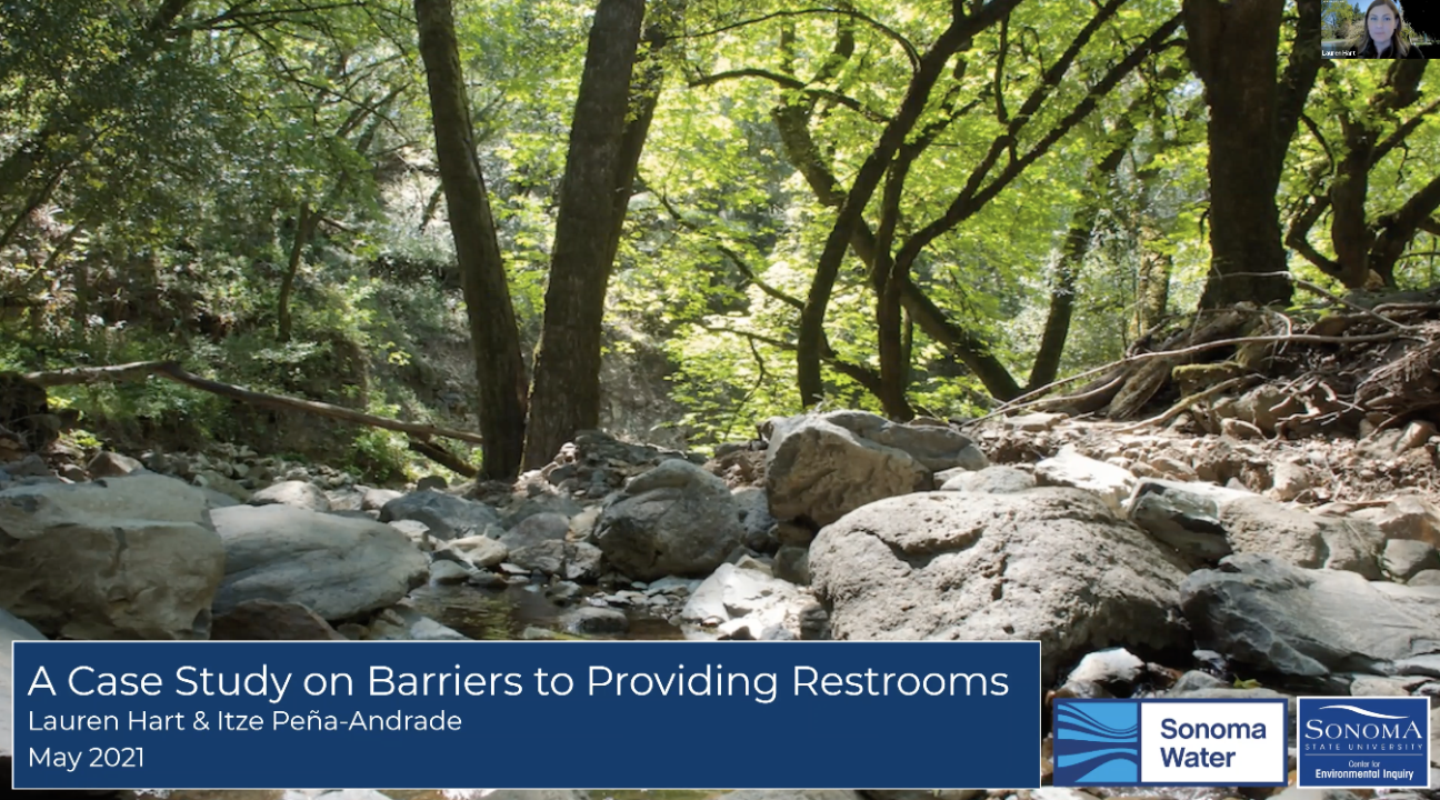 Title slide showing rocks under trees