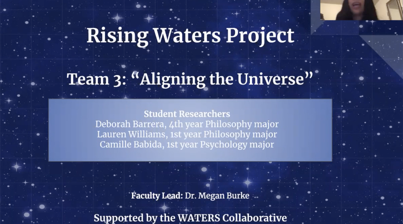 title slide dark blue with white writing and Zoom face