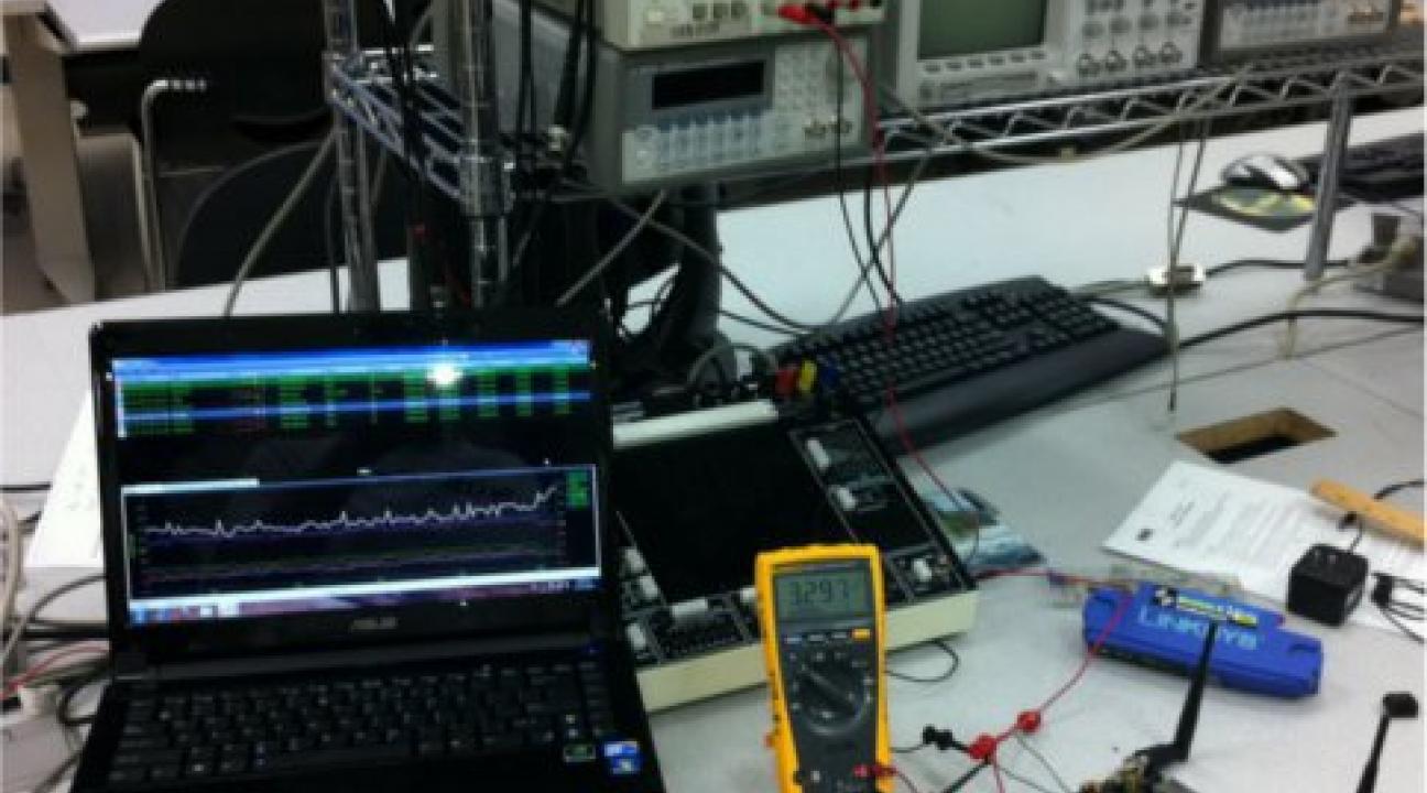 Equipment testing the sensors