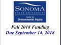 Fall 2018 Funding Deadline