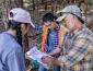 Students working with experts on Galbreath Preserve