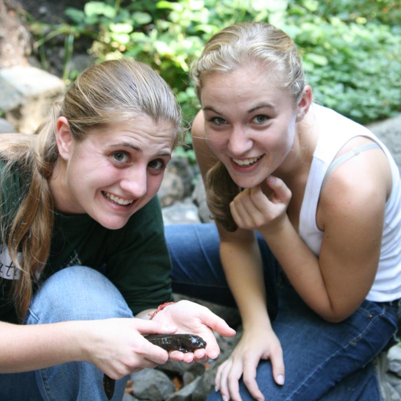 Two students at naturalist training