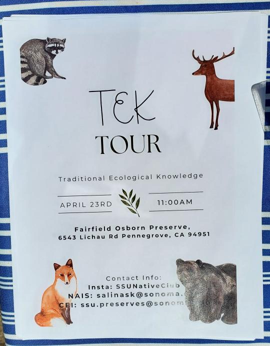 flyer for TEK tour