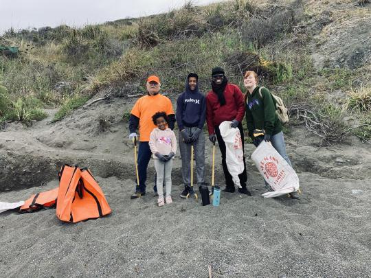 Dr. Atkinson & group on beach