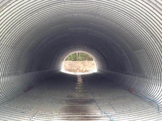 Look through a culvert