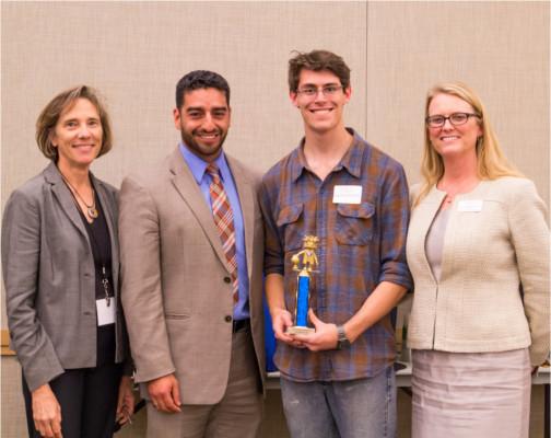 Student presented with an award