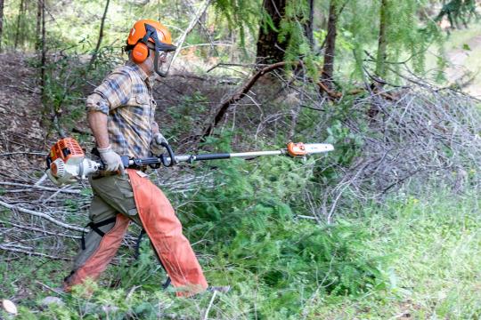 Andy Balestracci working on Galbreath Preserve