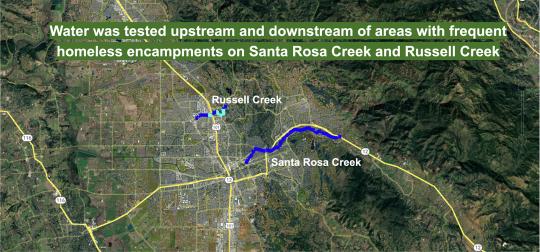 Map of Santa Rosa Creek