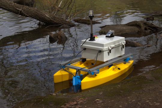 Research Boat on waterway