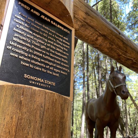 Dedication Plaque at Galbreath Preserve
