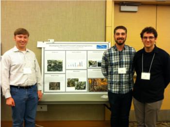 Students presenting a poster at the 2016 symposium