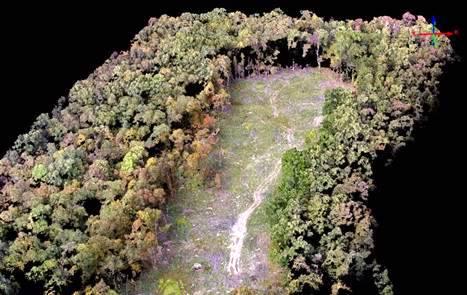 overhead of land