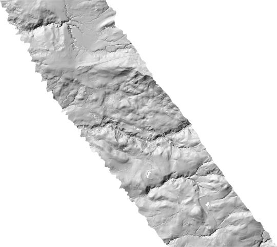 Bare earth Lidar projection