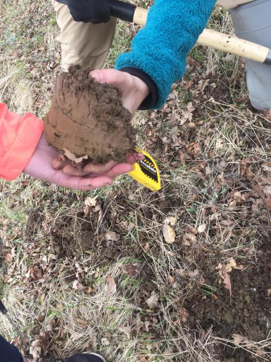 clod of soil from north slope