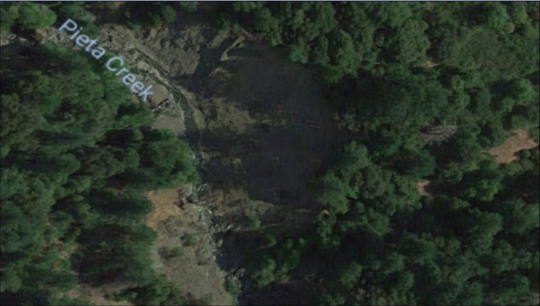 Satellite view of Pieta Creek