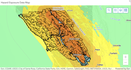 Hazard map of Sonoma county
