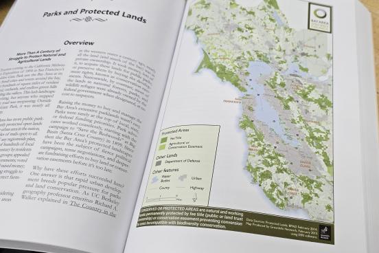 book with map of parks in SF bay area