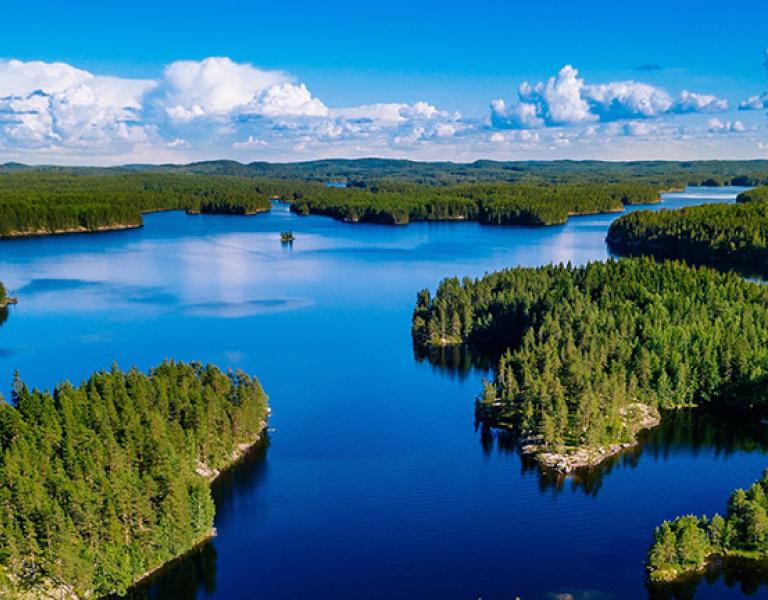 Aerial View of Blue Lakes