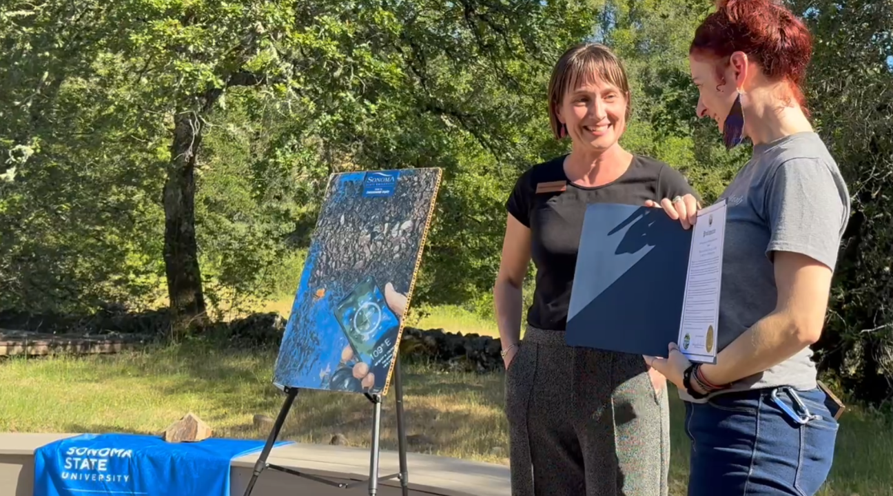 Rohnert Park Mayor Emily Sanborn with CEI Director Kerry Wininger
