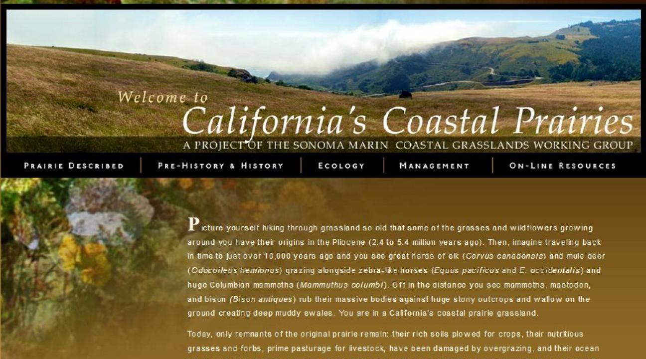 Coastal Prairie Website Homepage
