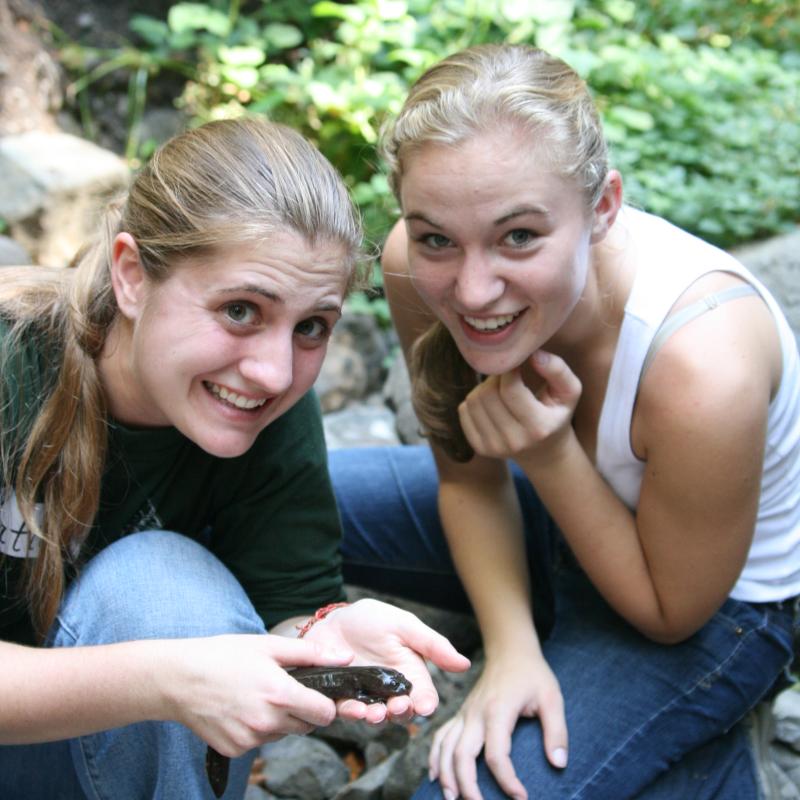 Two students at naturalist training