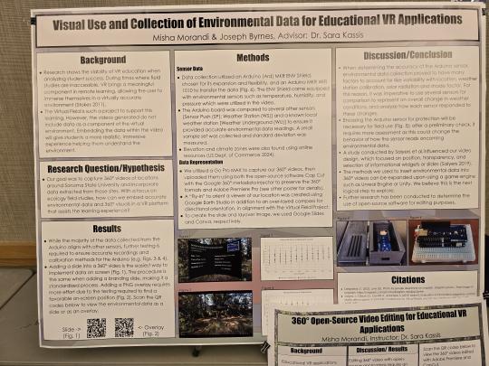 Visual Use and Collection of Envriornmental Data for Educational VR Applications 