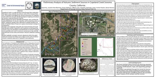 Copeland Creek Volcanic Sediment Sources